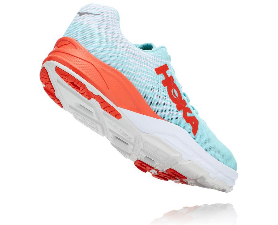 Tenis Hoka One One Feminino Azuis - Evo Carbon Rocket - 815-KZAWPJ